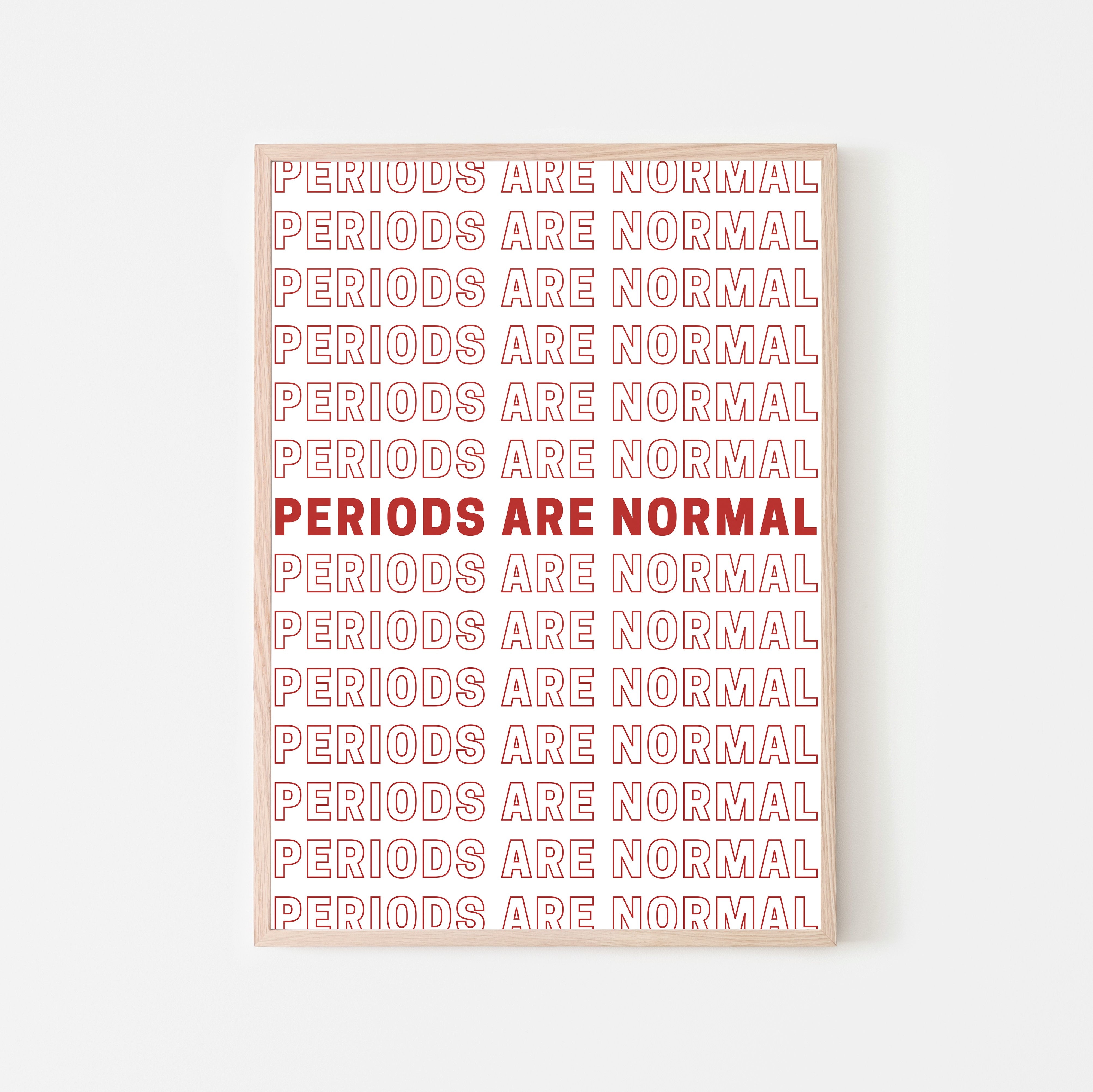 Periods Are Normal Print: Red